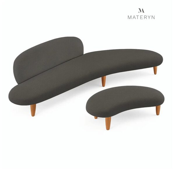 Noguchi sofa con otomana